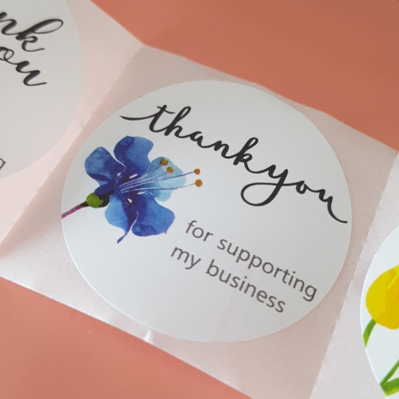 100 pcs 1.5" In. Thank You Stickers - Picture 7 of 13